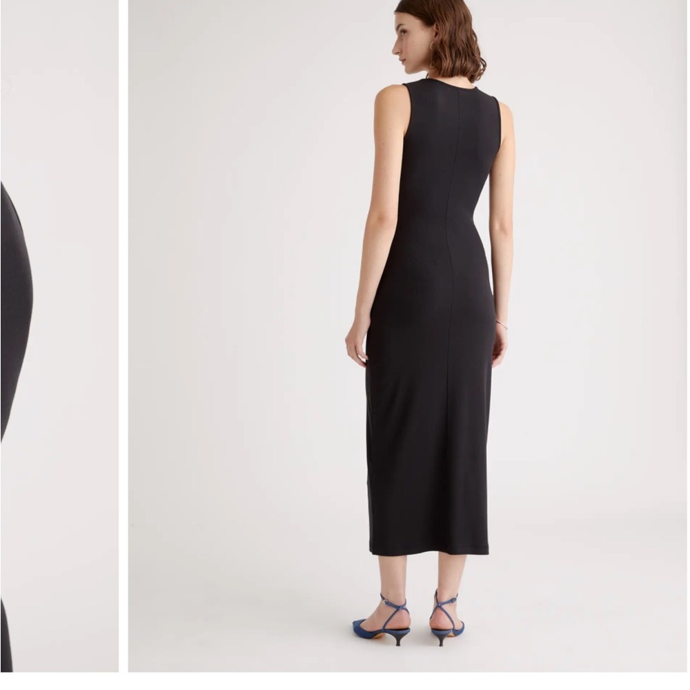 Quince Black Sheath Sleeveless Dress